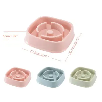 

Multi-color Plastic Pet Bowl Dog Cat Feeder Anti-smashing Anti-choking Slow Food Learning Eating Pets Bowls 090C for dogs