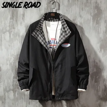 

SingleRoad Mens Jacket Men 2020 Fashion Coat Windbreaker Hip Hop Harajuku Japanese Streetwear Korean Style Black Jackets For Men