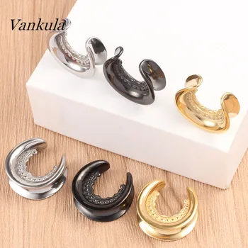 

Vankula 10PCS wholesale Lots Bulk Ear Plugs and Tunnels Expander Tunel Piercing Flexible Ear Gauges Earring Body Jewelry