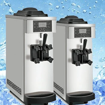 

Soft Ice Cream Machine Manufacturers/New industrial stainless steel table top soft serve ice cream machine 1100w