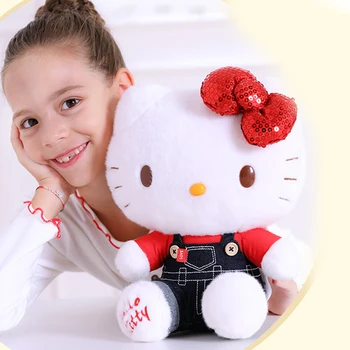 

HelloKitty Hello Kitty Sanrio Plush Toy Doll Cowboy Doll Send Girls Birthday Gift Doll