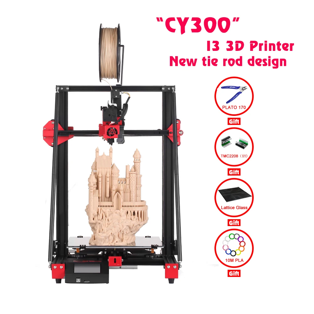 

Creativity 3d printer Aluminium Frame DIY KIT Large Print Size 300x300x400mm Printing Masks Fast shipping EU Russia Warehouse