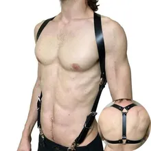 Новые кожаные вырез, резинка на талии, из Pu искусственной кожи ремешок для крепления на груди гей секс игры ремня через одно плечо экзотические черная готика, Харадзюку топы для кормления грудью рейв ГОТ КОСТЮМ