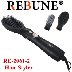 REBUNE стайлер для волос 1000 Вт фен RE-2061-1 с 1 креплением RE-2061-2 с 2 насадками