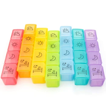 

Weekly Pill Organizer, 2Nd Gen Extra Large Pill Box Case (7-Day / 4-Times-A-Day) With Huge Compartments To Hold Plenty Of Fish O