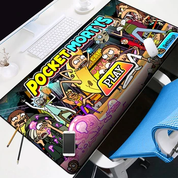

Rick and Morty Mouse Pad Large Locking-Edge Big Desk Pad for PC Computer Accessories Christmas Gift Office Game Gaming Mouse Mat