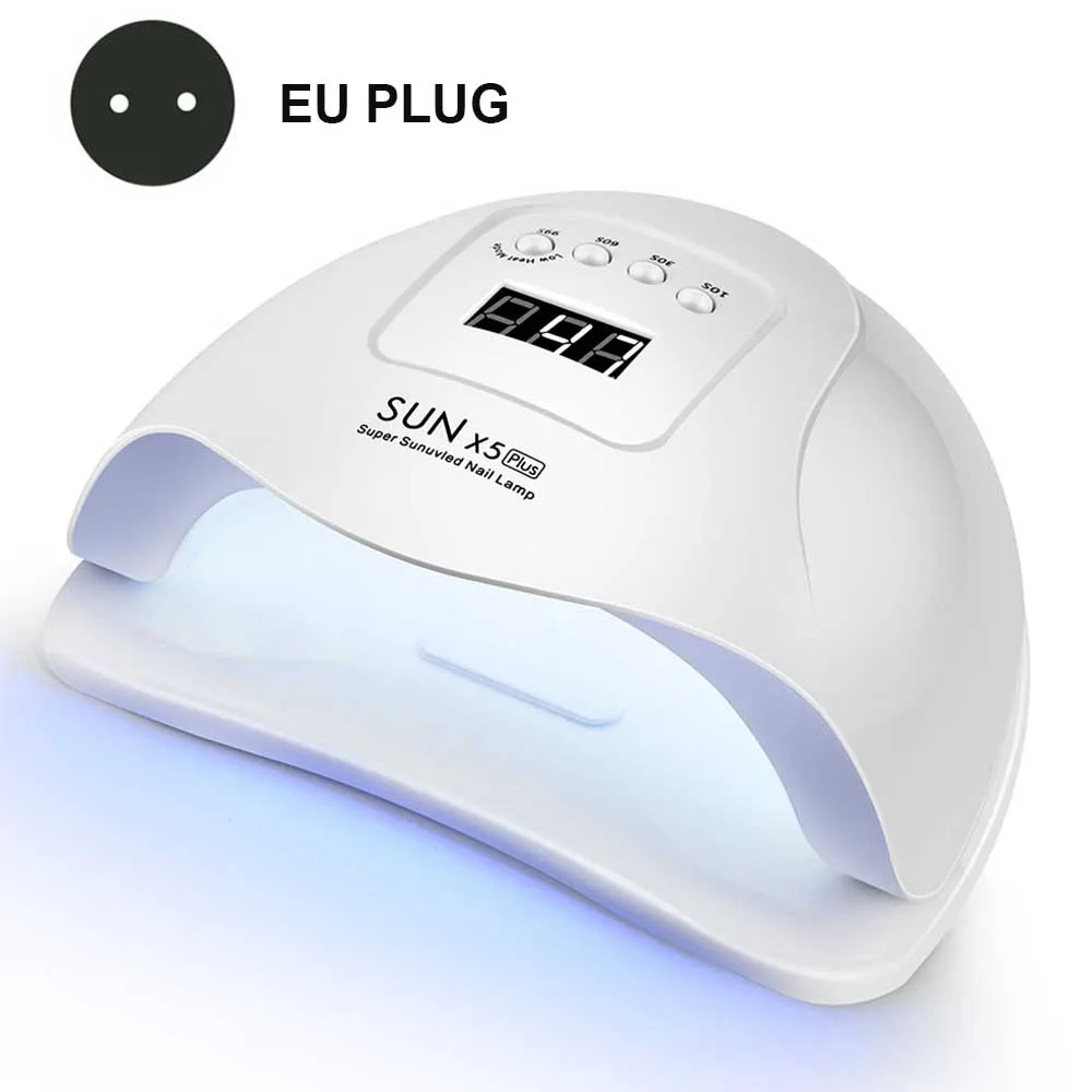 X5 PLUS EU Plug 80 Вт Светодиодный светильник для ногтей для маникюра Сушилка для ногтей машина УФ лампа для отверждения УФ-гель для ногтей с датчиком движения ЖК-дисплей - Цвет: X5 PLUS EU Plug