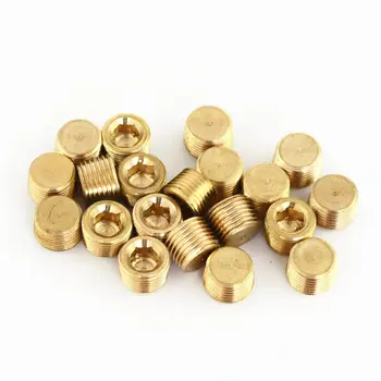 

Portable 6.5mm Male Thread Brass Gold Hex Head Plugs Pipe End Cap Replacement