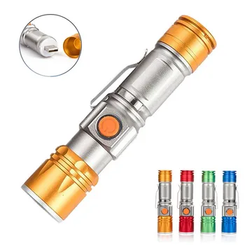 

Led Flashlight Colorful Waterproof Mini Lighting T6 LED Torch Outdoor USB Charge Portable LED Flashlight Hiking Bicycle