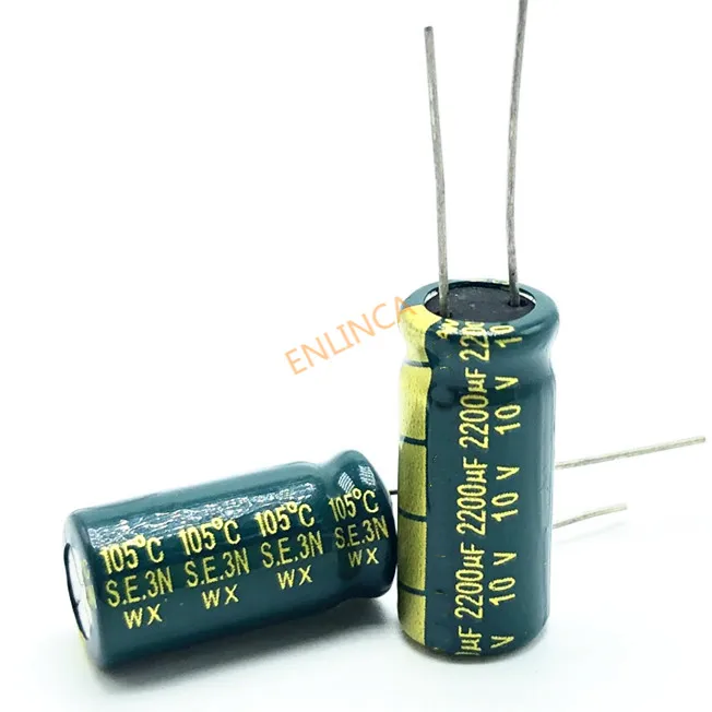 12pcs High Frequency Low Impedance 10v 2200UF Aluminum Electrolytic Capacitor 2200uf 10v PA2 20%