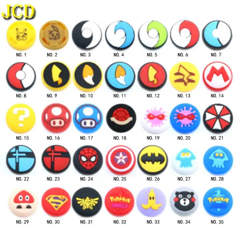

JCD 35model 100PCS For Joy Con Silicone Joystick Thumb Stick Grip Cover Case Analog Caps For Nintend Switch NS JoyCon Controller