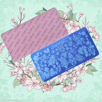 

ShopAnts Nail Stamping Plates Stainless Steel Beauty Flower Butterfly Rose Peach Bee Print Image Stencil Nail Art Stamp Template