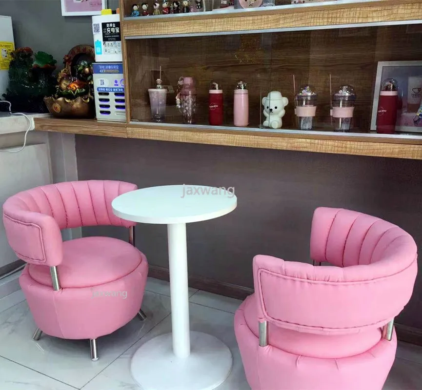 New Nordic Single Sofa Chair Lounge Chair Discuss Chairs Living Room Coffee Table Fashion Side Table Makeup Set