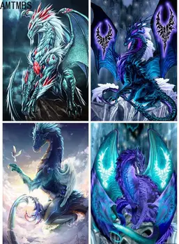 

AMTMBS 4 style dragon Printing canvas Poster Decorative wall Picture Prints Modern Home Decoration
