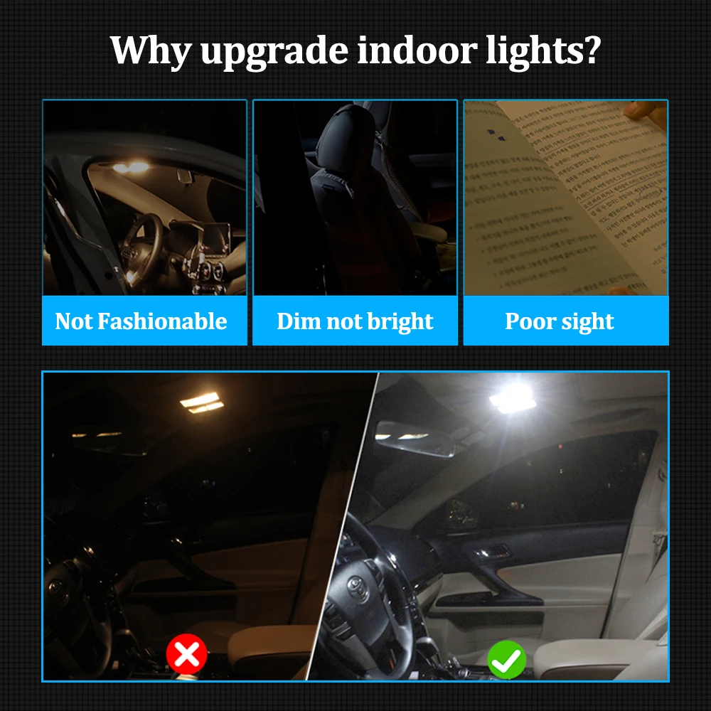 AENVTOL Canbus Interior LED Light Accessories for Audi Sedan and Sportback