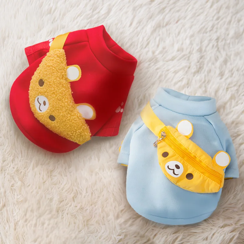 

Abrigos Para Combinar Con Mi Perro Traje Perro Hundekleidung Cartoon Bear Backpack Small and Medium Dog Two-legged Clothes 2020