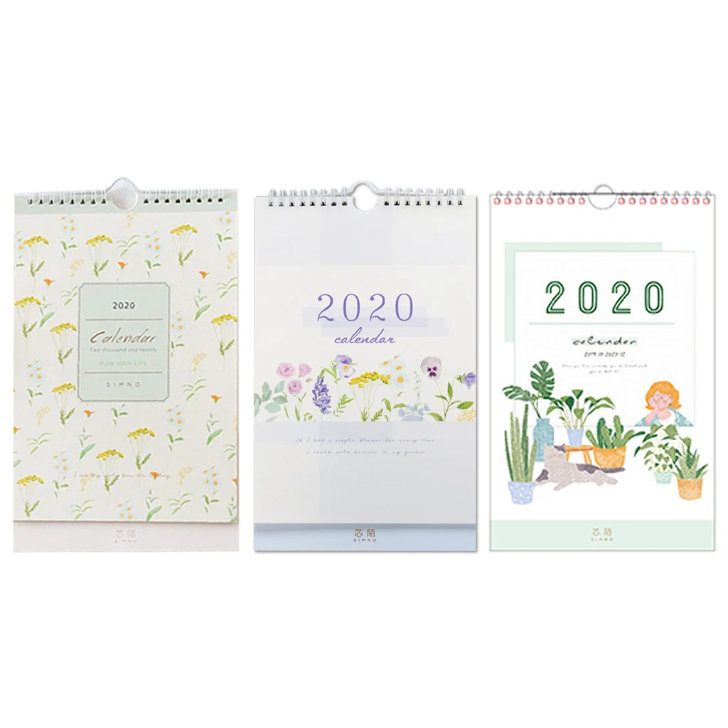 Fresh Wall Hanging Paper Calendar Memo Daily Schedule Planner Yearly Agenda