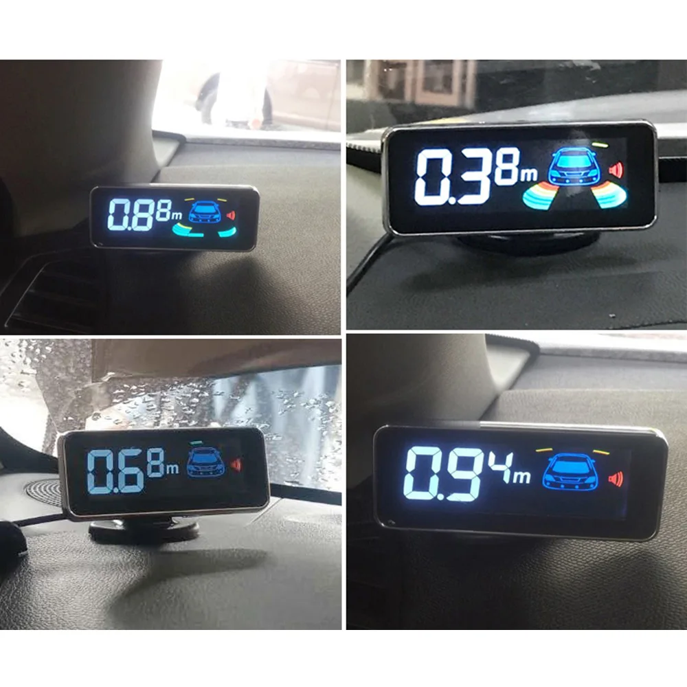 Parking Sensor Parktronic 8 Sensors Car Automobile Reversing Radar Electronics Auto Detector Backing Assistance Kit Voice Buzzer |