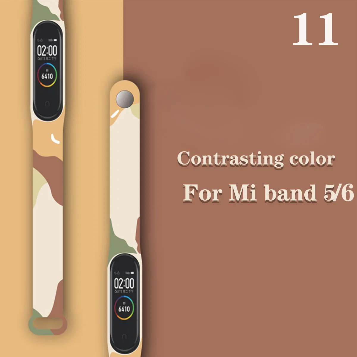 Silicone Bracelet For Xiaomi Mi Band 6453 Sport Wristband Mi Band 5 6 Replacement Straps for  Waterproof Print Smart Watch Strap 