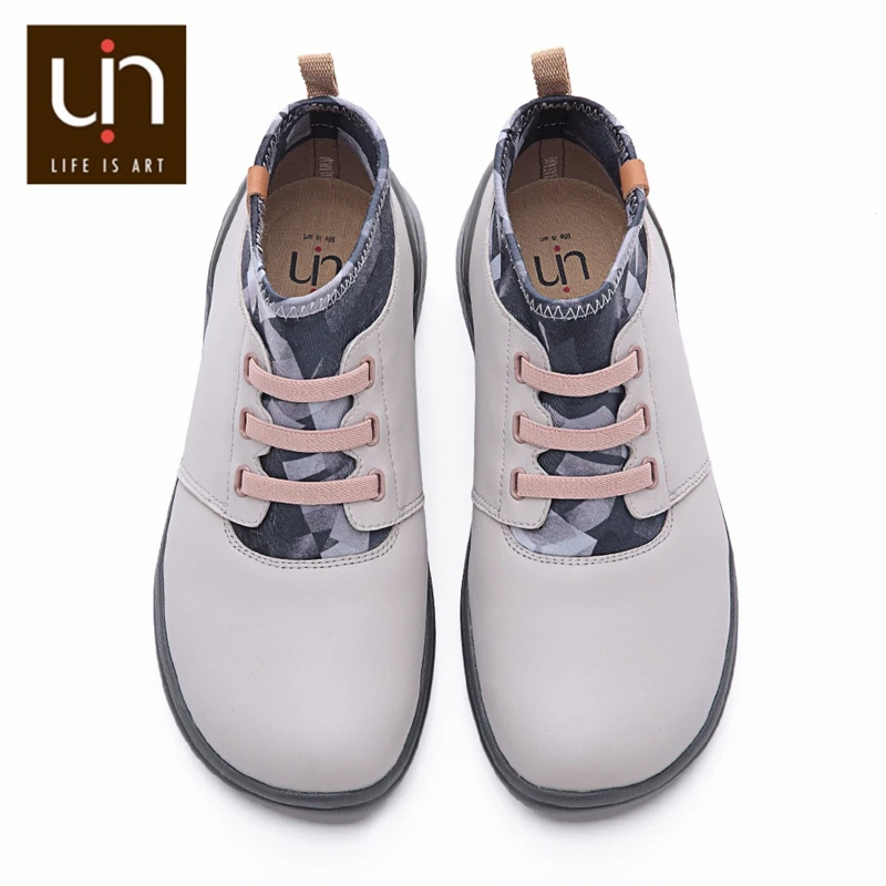 

UIN Autumn/Spring Elastic Ankle Fashion Boots Women/Men Microfiber Suede Comfort Flat Shoes Outdoor Boot Large Sizes Lightweight