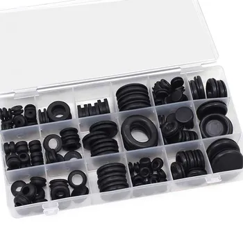 

125pcs Waterproof Protect Wire Tool 18 Sizes Set Sealing Rubber Cables Grommet Kit Electrical Plugs Conductor Gasket Ring