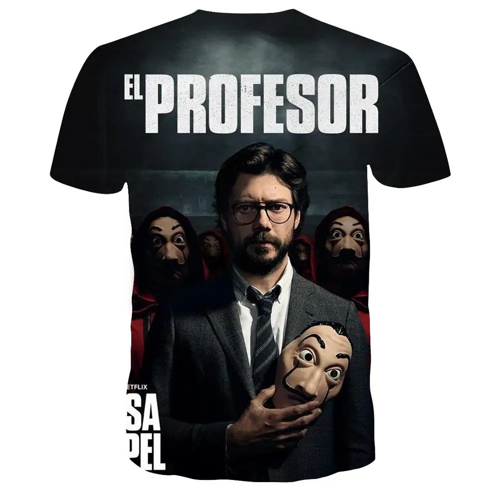 Летняя Новинка 2020 футболка La Casa De Papel с 3D принтом женская и мужская толстовка