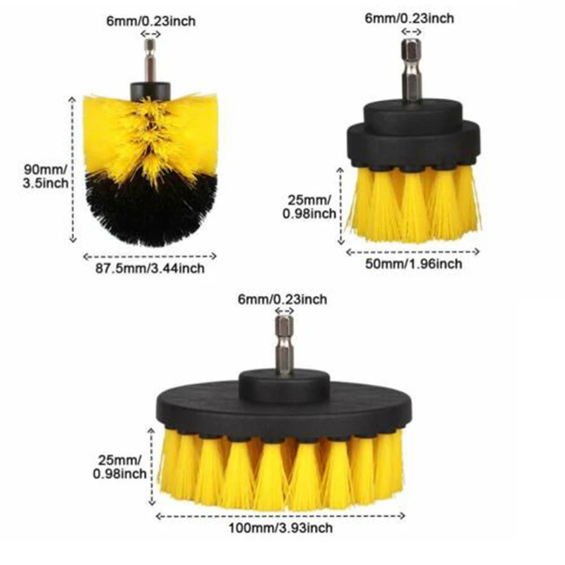

Nylon bristles Drill Brush Grout 10pcs Household Set Supplies Attachment Part Tool Scrubber