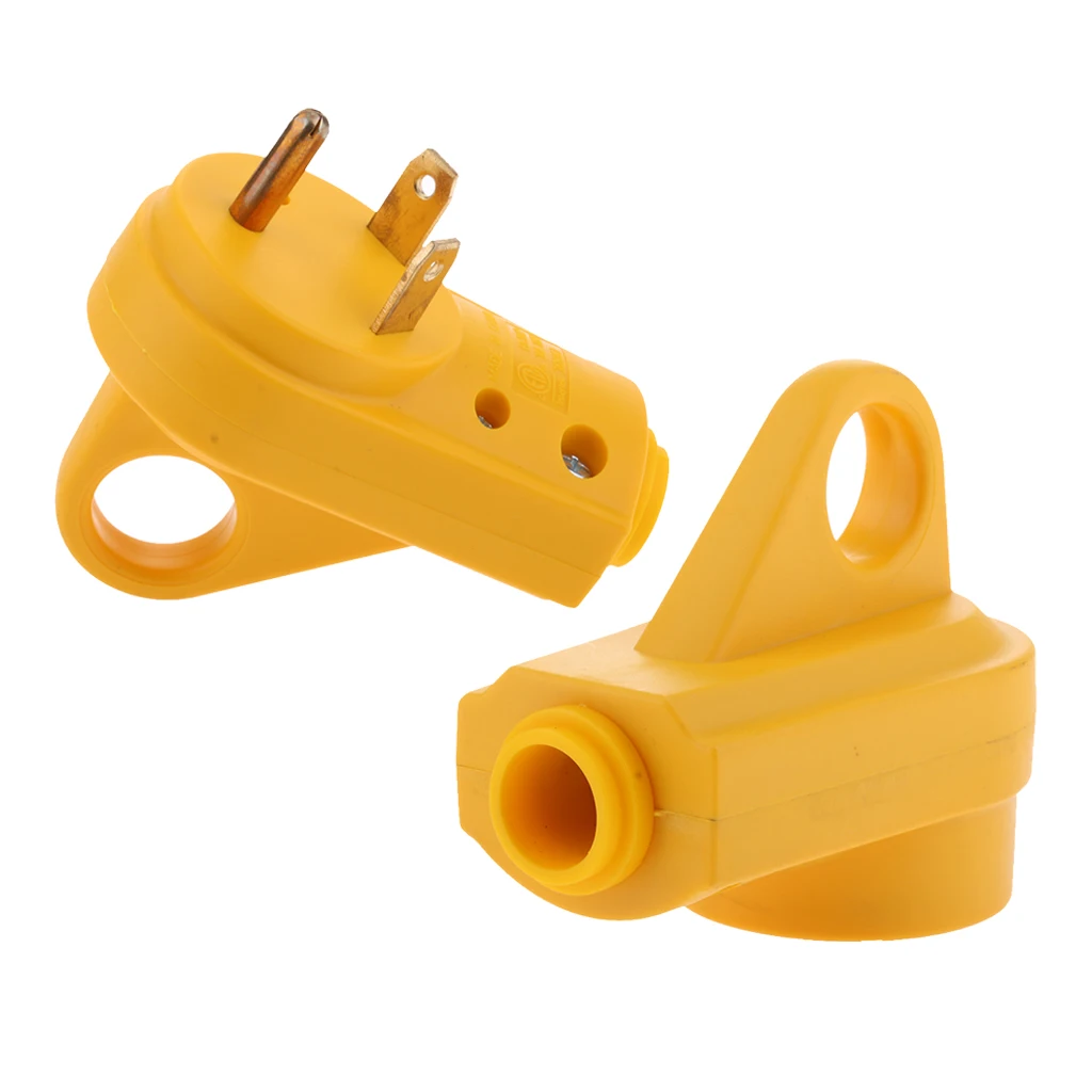2 шт. 30 Ампер 125 Вольт RV вилки мужской и женский набор электрическая штепсельная вилка адаптер с более легкой ручкой