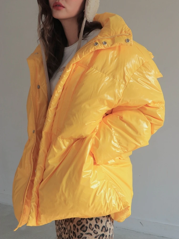 SHENGPALAE Новая модная зимняя куртка Для женщин с капюшоном воротник съемный свободные Повседневное прилив Хай-стрит хлопчатобумажное пальто женские A220