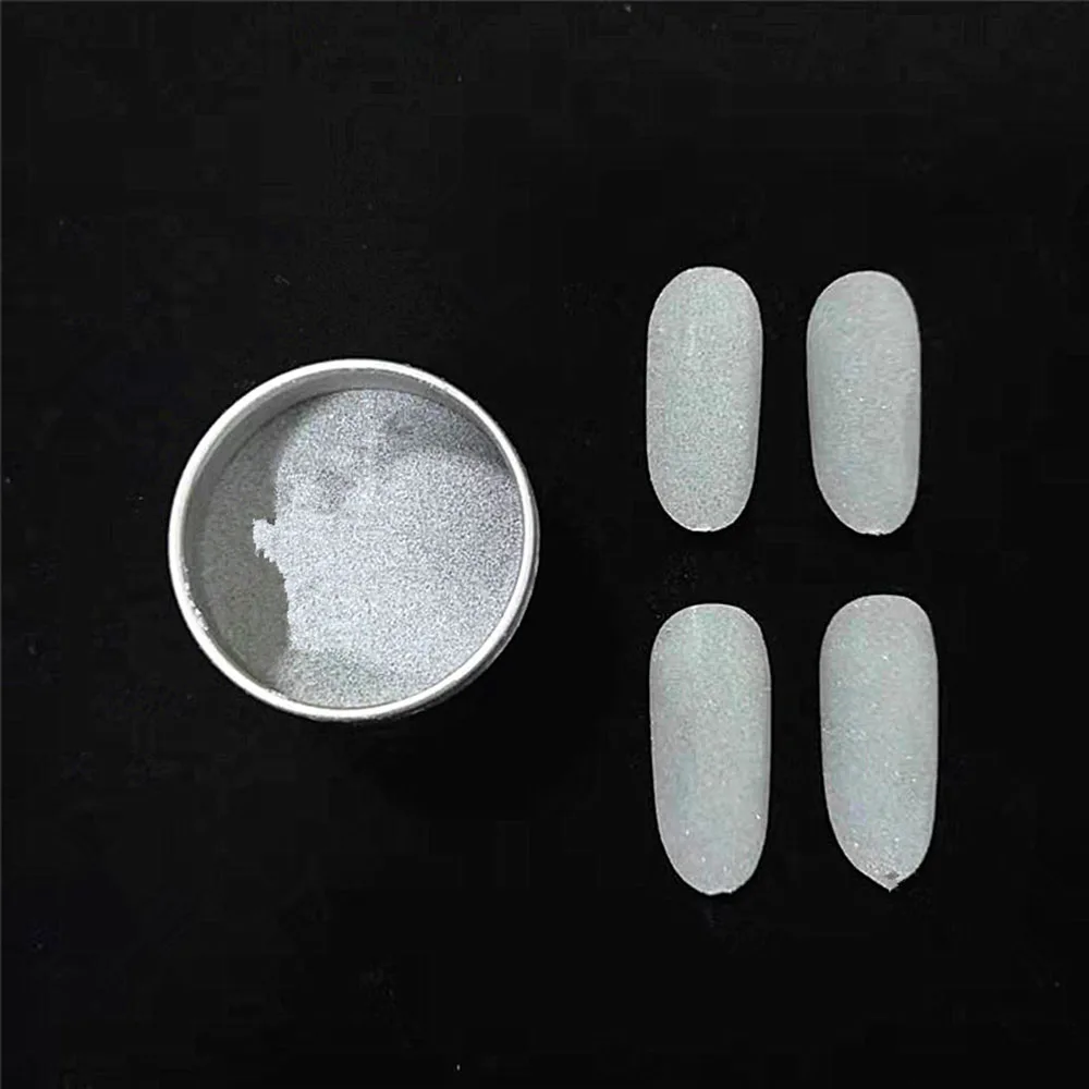 1 Bottle Neon Phosphor Powder Nail Chrome Dust Luminous Gray Nail Pigment Glow in the Dark 5