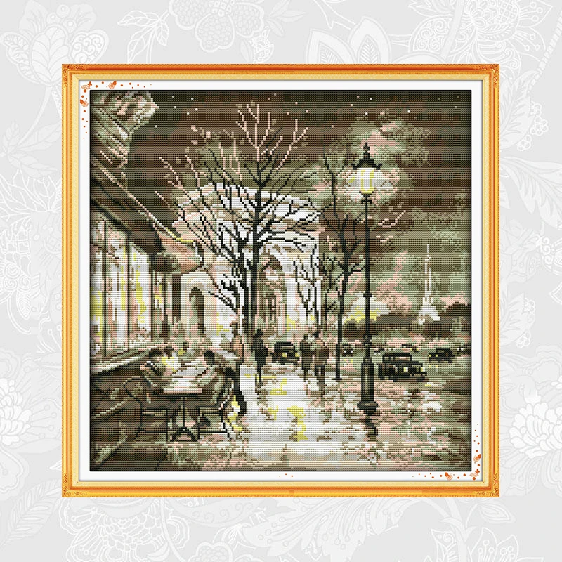 The beauty of the night Aida Canvas 14ct 11ct Cross stitch DMC Embroidery Needlework Sets DIY