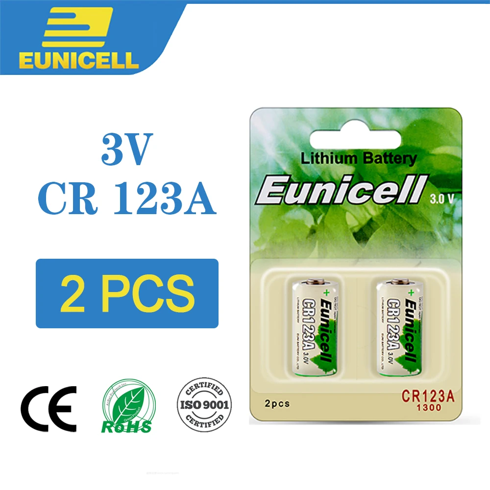 Eunicell CR123A 123A CR123 16340 Li MnO2 3V литиевая батарея cr17345kl23a VL123A DL123A 5018LC EL123AP для камеры и