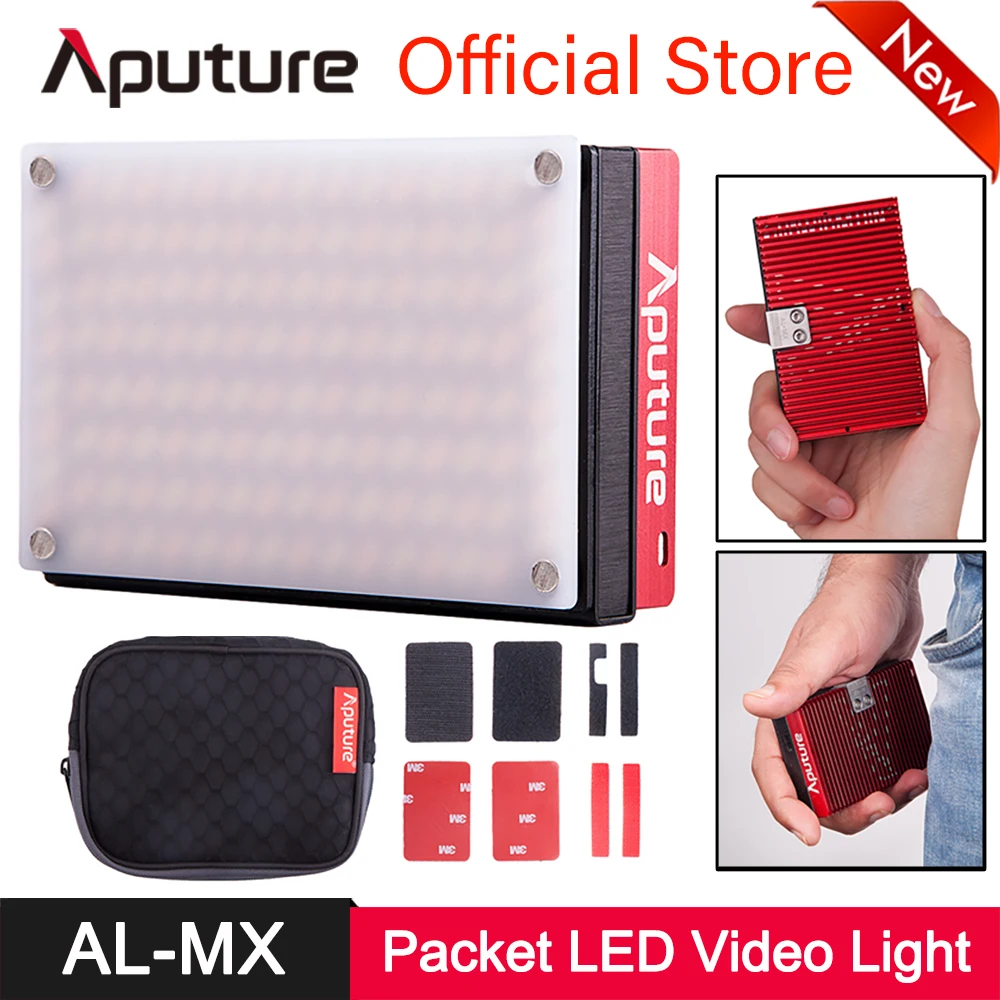 Aputure AL-MX перезаряжаемый карманный размер 128 SMD светодиодный видео свет