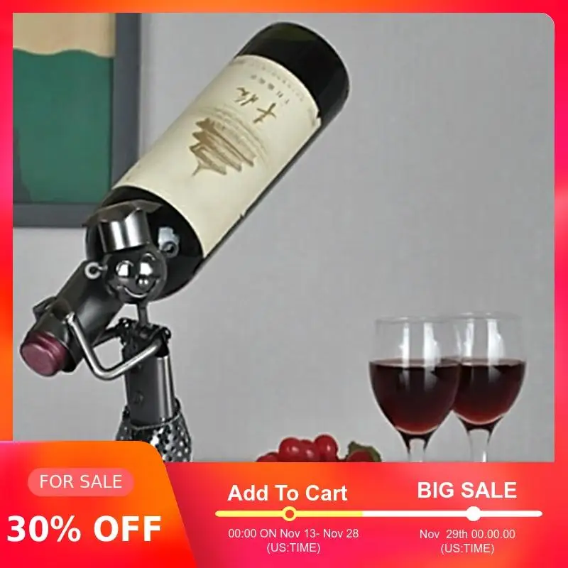 Handmade Wine Rack Metal Decorative Bottle Holder Champagne Stand Bar Iron Shelf Beer Stands Creative Interior Crafts | Дом и сад