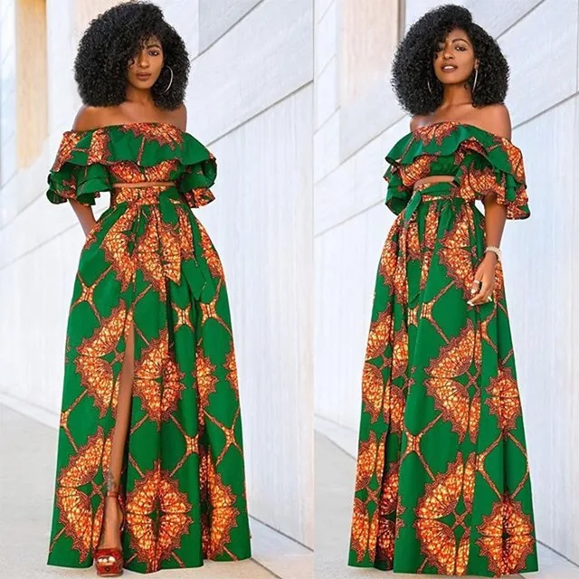 Kwame Crop Top & Long Skirt Suit - Image 3