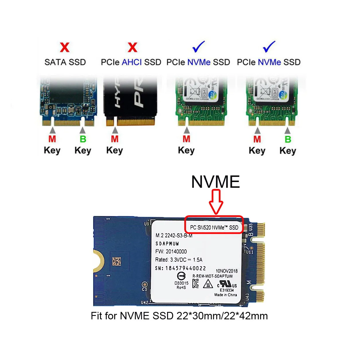 CY Chenyang M.2 NGFF M-Key NVME SSD Convert Card fit for Macbook Pro 2016 2017 13