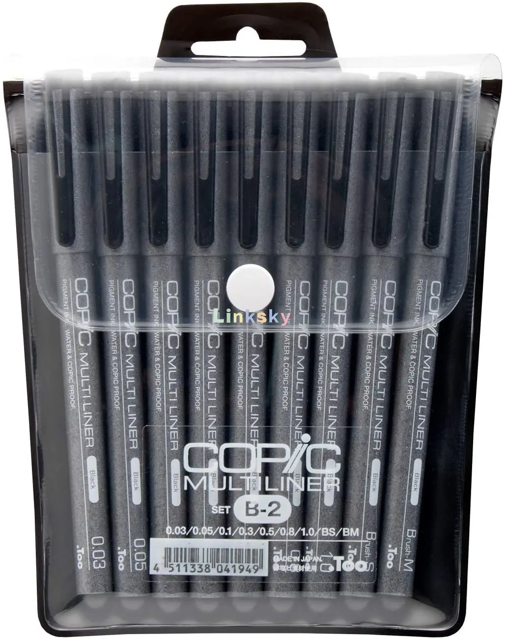 CopicMarkers9PieceMultilinerInkingPenSetB2BlackMLB2Pigment