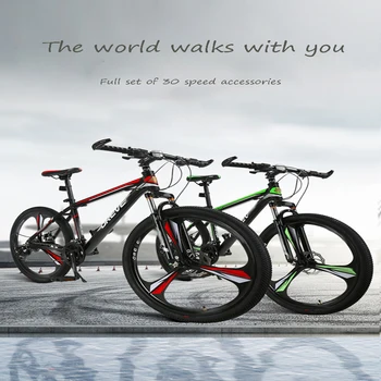

Mountain bike male variable speed adult female light bike student double shock absorbtion cross-country racer
