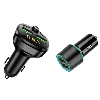 

1 set Quick Charge 3.0 Dual Usb Fast Car Charger & 1 Pcs Car Fm Transmitter Adapter