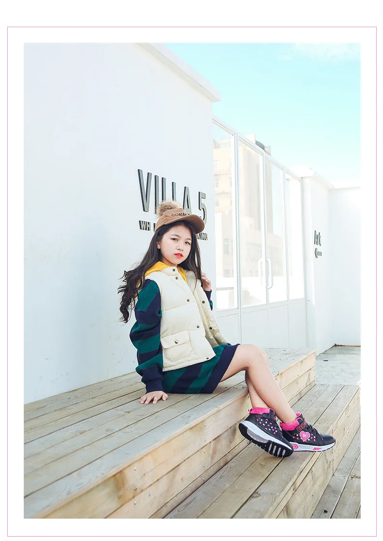 Girls'Cotton Shoes In Autumn And Winter New Thickened And Fleetened Warm Winter Shoes
