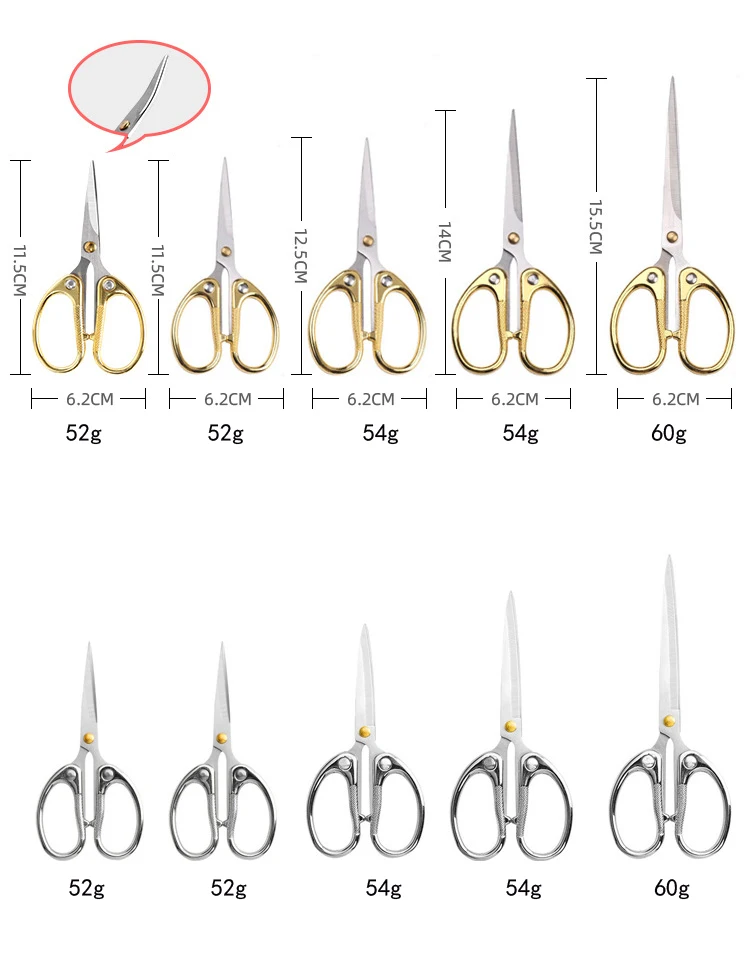 Sewing scissors tailor scissors craft scissors household scissors 1pc Professional Student Scissors Fabric Cutter Tailor's Scissors Household Stationery Office Sewing Tools DIY Nail Art