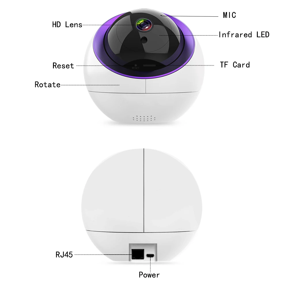 Детский монитор с камерой FHD 1080P IP камера WiFi ИК ночного видения двухсторонняя аудио сигнализация детская спальная Няня Cam детский видеомонитор