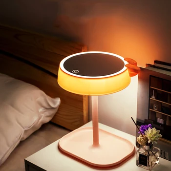 

USB Charging Desktop Makeup Mirror Touch Screen Makeup Mirror With Fill Light LED Desktop Storage Desktop Vanity Beauty Mirror
