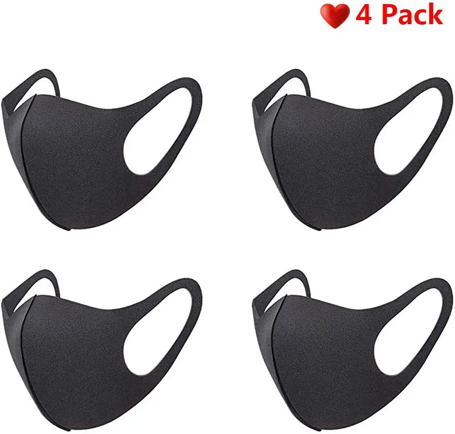 

4PCS Sports Mask Breathable Mask Anti-dust Mask Anti-virus Mask Anti-bacterial Mask Recyclable Mask Washable Mask Three-layer