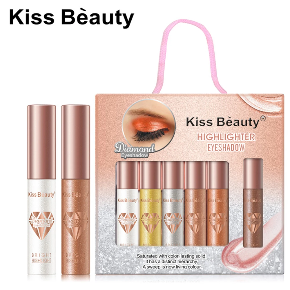 

6 Colors Glitter Eye Shadow Liquid Face Professional Women Eyes Make Up Tools Long Lasting Waterproof Shine Cosmetic TSLM2