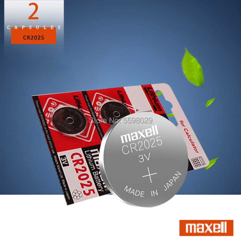 Original para maxell cr2025 botón de la célula pilas 2 unids/lote cr 2025 3V batería de botón de litio para luces LED juguetes Relojes