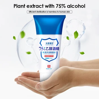 

60ml Hand Sanitizer with Alcohol Wash Free Hand Sanitizer Spray Gel for Daily & Travel Health Care Sanitizing Gel