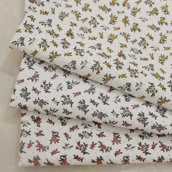 

2020 Autumn and Winter Korean Style Floral Print Cotton Sanding Fleece Fabric Children 's Clothing Women 's Dress Cotton Thick