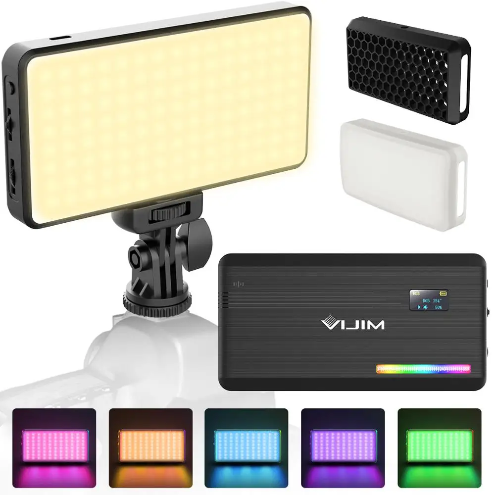 Ulanzi VIJIM VL196 RGB LED Video Light 12W PD Fast Charging DSLR Smartphone Fill Light Dimmable RGB Effect Vlog Light On Camera