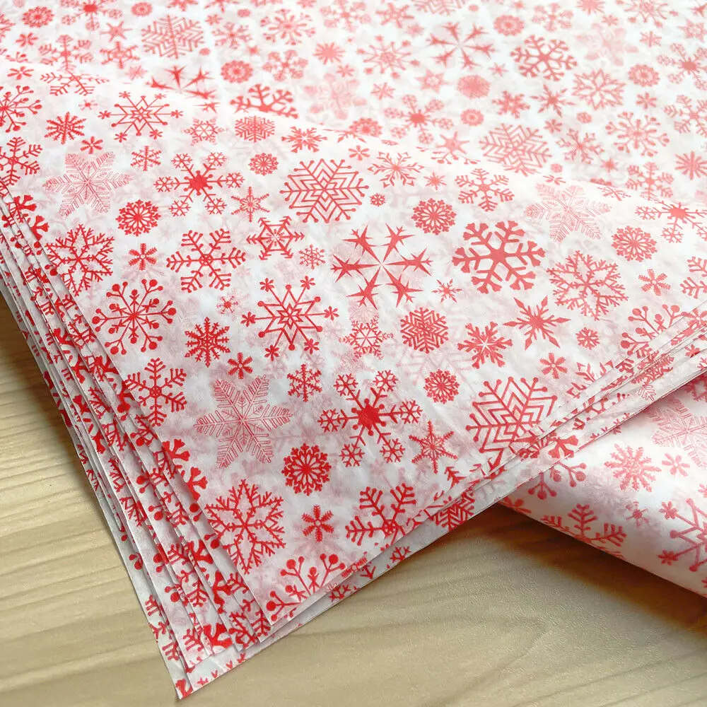 60 fogli di carta velina natalizia con fiocchi di neve per sacchetti regalo, carta da regalo natalizia argentata PLULON, confezione floreale sfusa, artigianato artistico, festa di Natale invernale